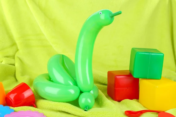 Simple balloon animal swan, on bright background — Stock Photo, Image