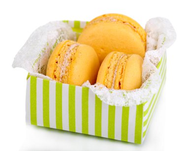 beyaz izole yumuşak macaroons