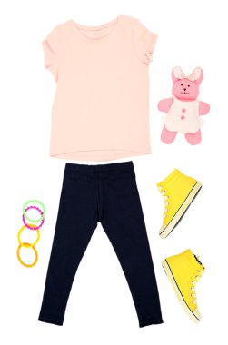 küçük kız, beyaz izole için güzel elbiseler