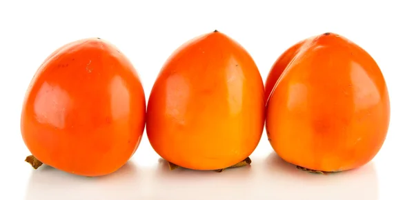 Ripe persimmons isolated on white — Stock Photo, Image