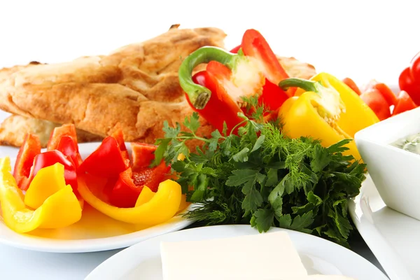 Traditional Turkish breakfast close up — Stock Photo, Image