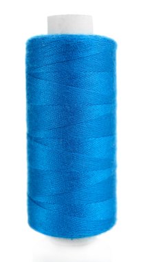 iş parçacığı üzerinde beyaz izole renkli makara