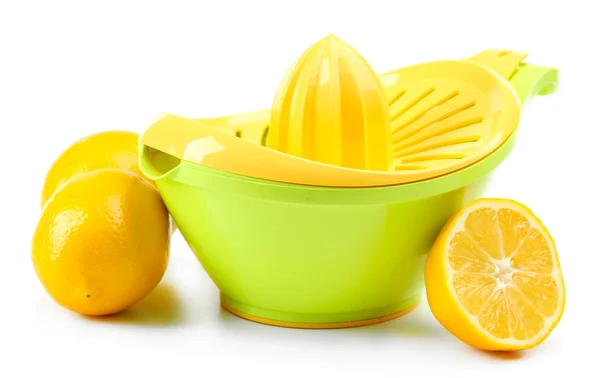 柑橘新闻和孤立的白色衬底上的柠檬 — 图库照片