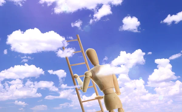 Leiter in den Himmel — Stockfoto