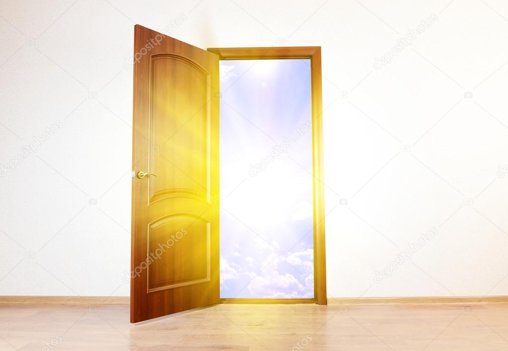 Open door to new life in room