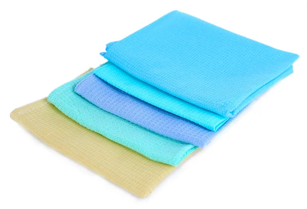 Kitchen towels isolated on white — Stock Photo, Image