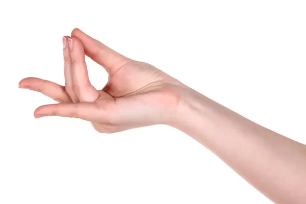 Mano gesto de yoga aislado en blanco —  Fotos de Stock