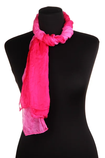 Mannequin wearing scarf isolated on white — Stock Photo, Image