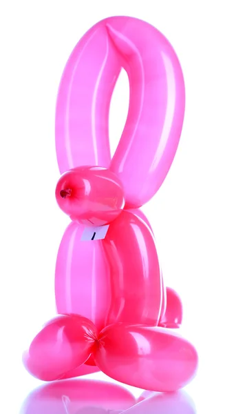 Simple balloon animal rabbit, isolated on white — Stock Photo, Image