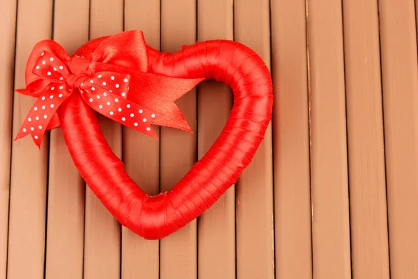 Decorative heart, on wooden background — Stock Photo, Image