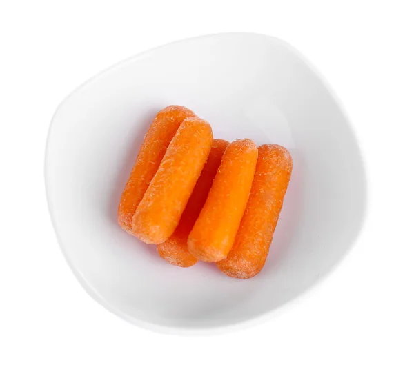 Baby carrot sticks isolated on white Stock Photo by ©belchonock 45069759