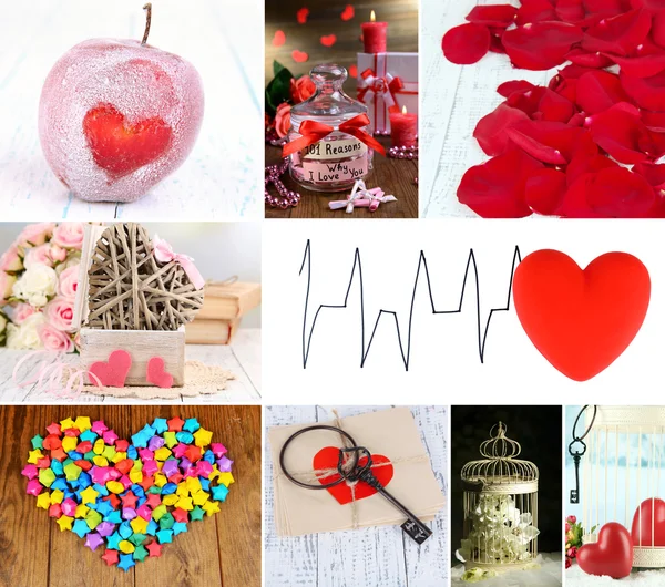 Collage of Valentine 's Day — стоковое фото