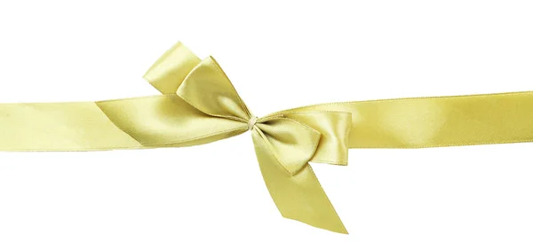 Color gift satin ribbon bow, isolated on white — Stock Photo, Image
