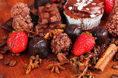 lezzetli kek farklı Tatlılar yakın çekim