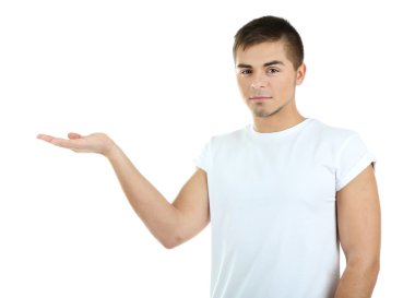 beyaz izole yakışıklı genç