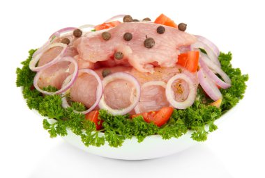 hindi eti baharat beyaz izole kase ile