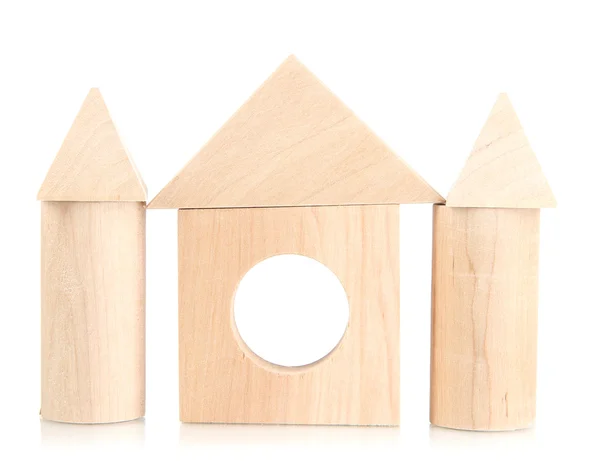 Trä hus isolerat på vit — Stockfoto