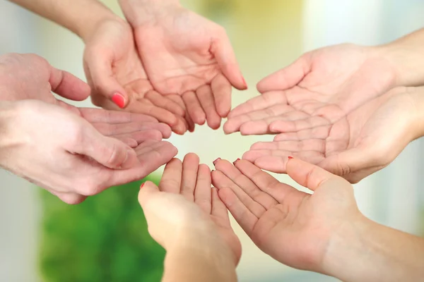 Muslim praying hands on light background — Stock Photo, Image