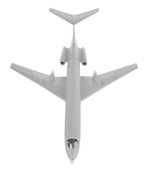 Avião de plástico isolado em branco — Fotografia de Stock