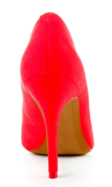 Beautiful red female shoe, isolated on white — Stock Photo, Image