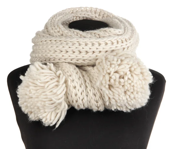 Манекен носить шарф изолированы на белом — стоковое фото