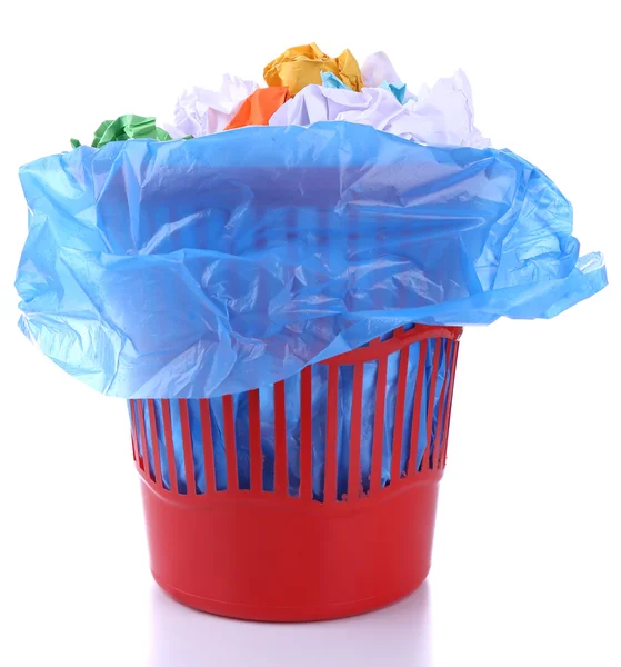 Garbage bin, isolated on white — Stock Photo, Image