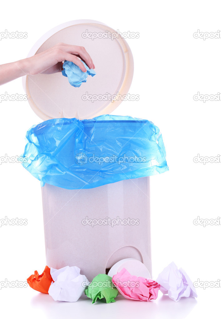 Garbage Bin, Isolated On White Stock Photo By ©belchonock 38823125