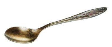 beyaz izole klasik metal kaşık