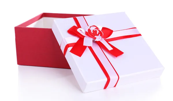 Gift box, isolate on white — Stock Photo, Image