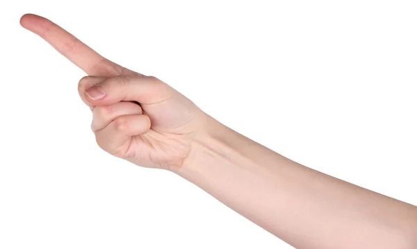 Mano gesto de yoga aislado en blanco — Foto de Stock