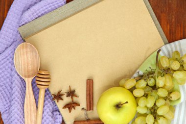 pişirme bir kavram. bakkaliye boş kitabı ile yakın çekim