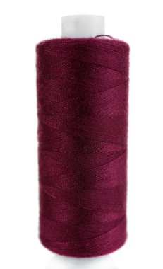 iş parçacığı üzerinde beyaz izole renkli makara