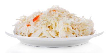 marynowane kapusty (kapusta kiszona), na białym tle