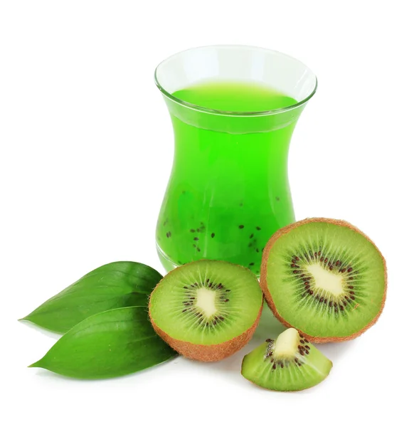 Leckeres Kiwi-Gelee isoliert auf weiß — Stockfoto