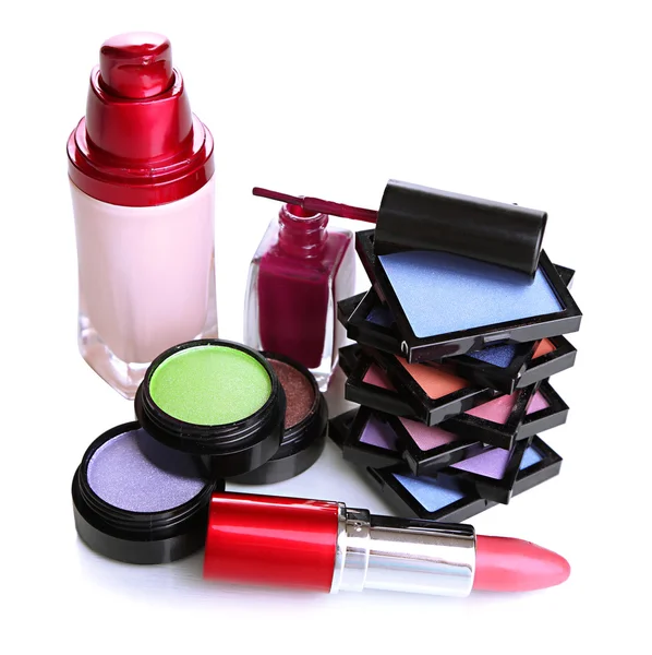 Nieuwe make-up set geïsoleerd op wit — Stockfoto