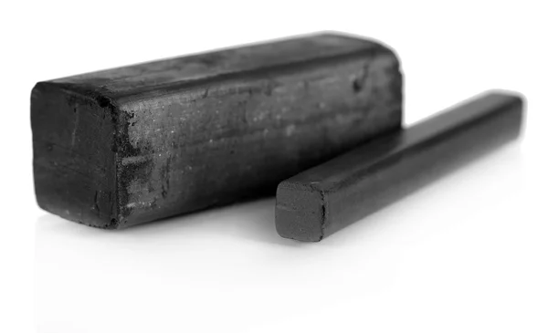 Чорне малювання вугілля ізольоване на білому — стокове фото