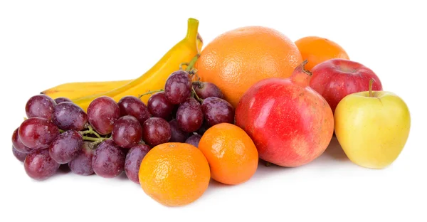 Assortment of exotic fruits isolated on white — Stock Photo, Image