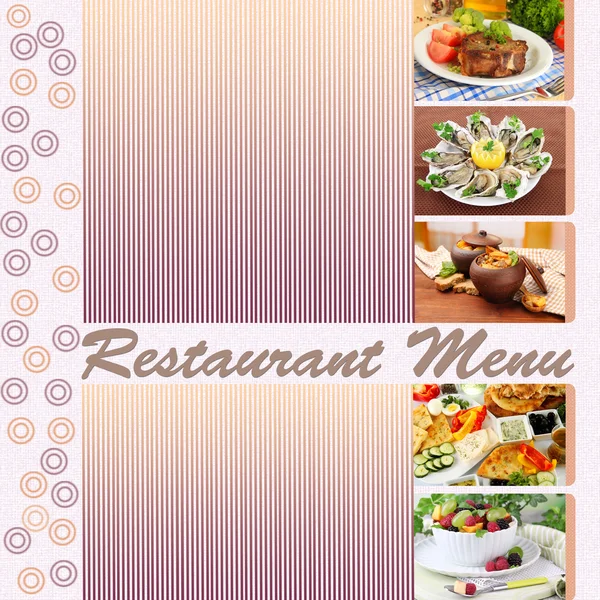 Menu del ristorante — Foto Stock