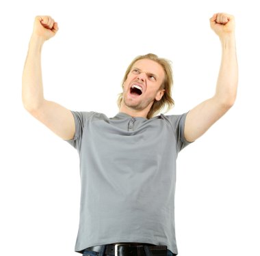 beyaz izole yakışıklı genç