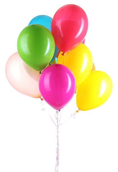 Globos de colores aislados en blanco — Foto de Stock