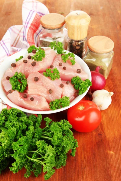 Raw turkey meat close up — Stock Photo, Image