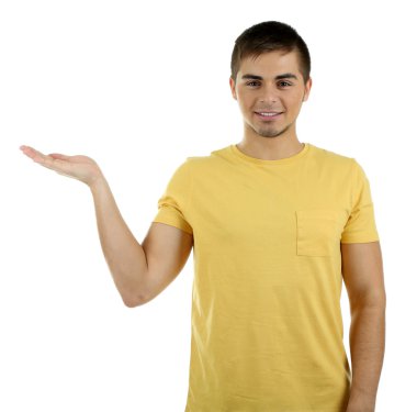 beyaz izole yakışıklı genç