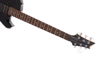 elektro gitar beyazda izole