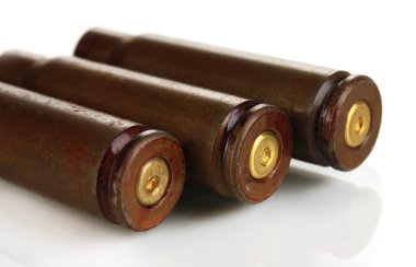 av tüfeği kartuş üzerinde beyaz izole