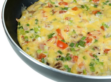sebzeli omlet yakın çekim