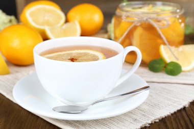 lezzetli limon reçel üzerinde tablo yakın çekim