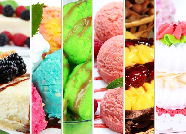 Collage of various desserts — Stock Photo, Image