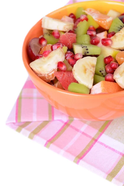 Sweet fresh fruits in bowl on table close-up — Stock Photo, Image