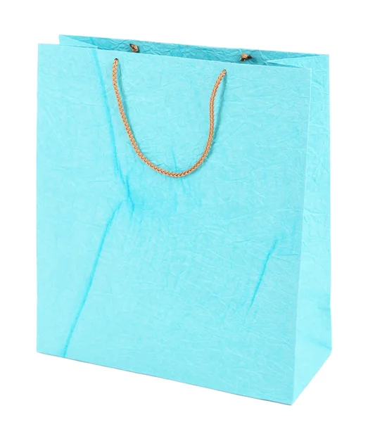 Farbige Einkaufstasche, isoliert auf weiß — Stockfoto