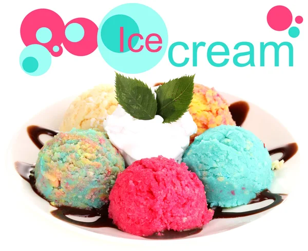 Vynikající zmrzlina izolované na bílém — Stock fotografie